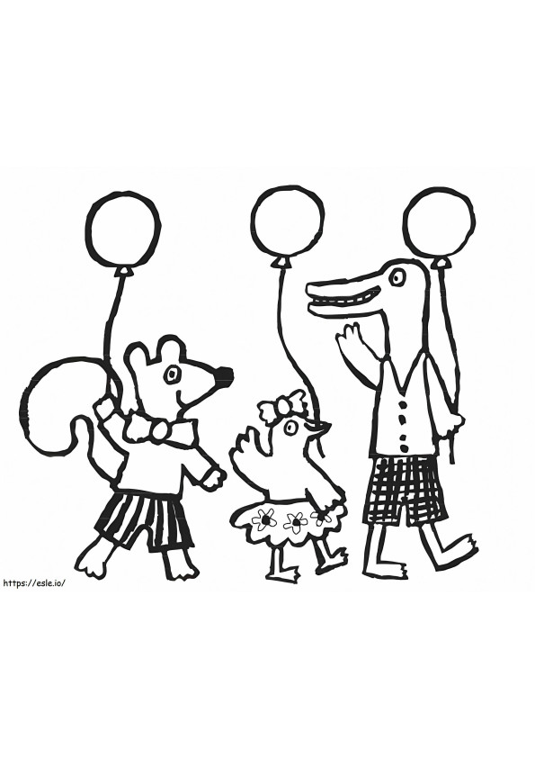 Maisy Friends coloring page