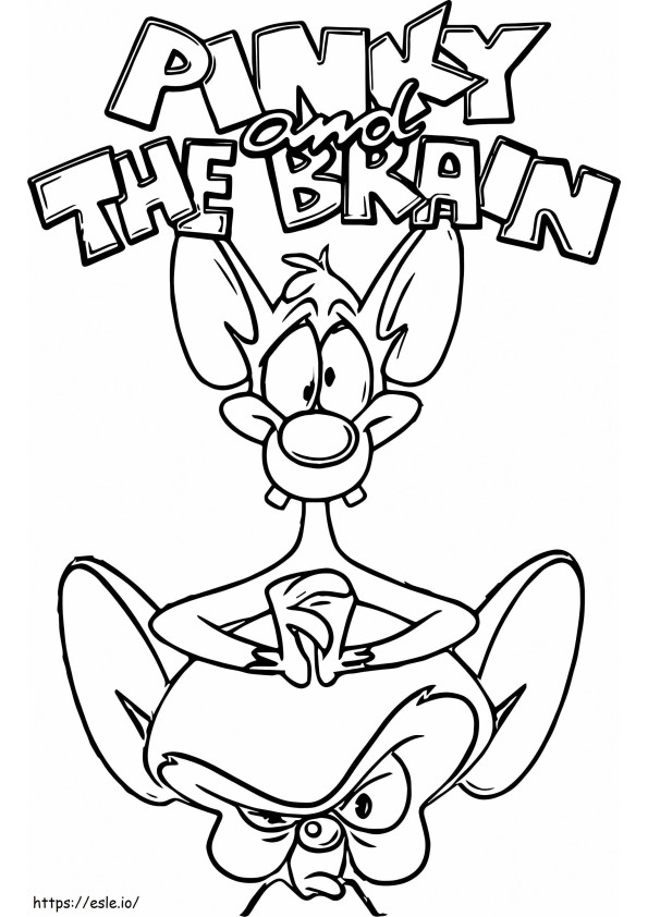 Cute Pinky And The Brain coloring page