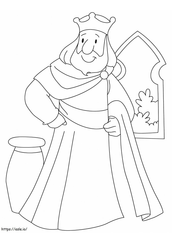 King Smiling coloring page