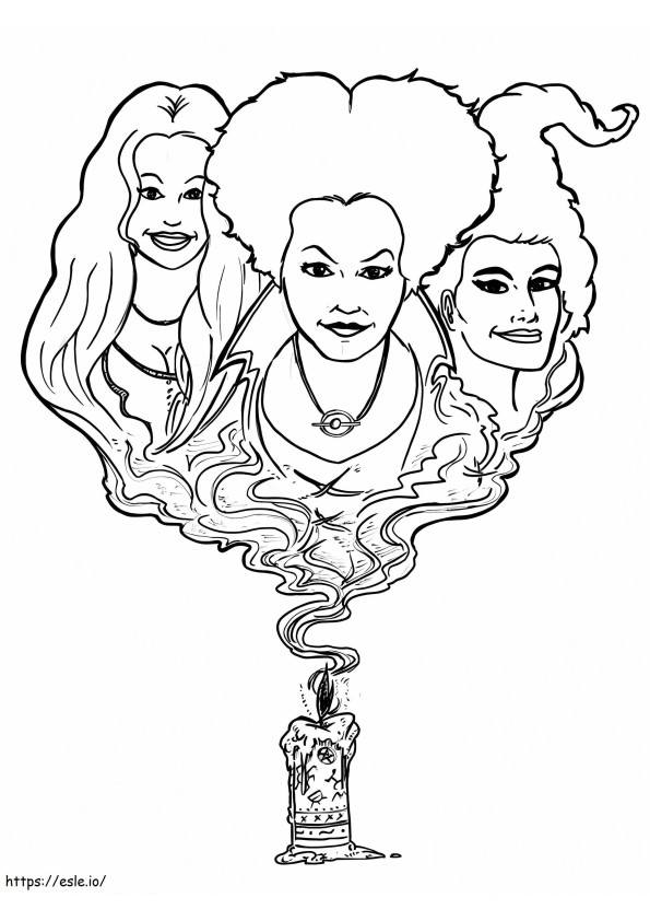Hocus Pocus Candle coloring page