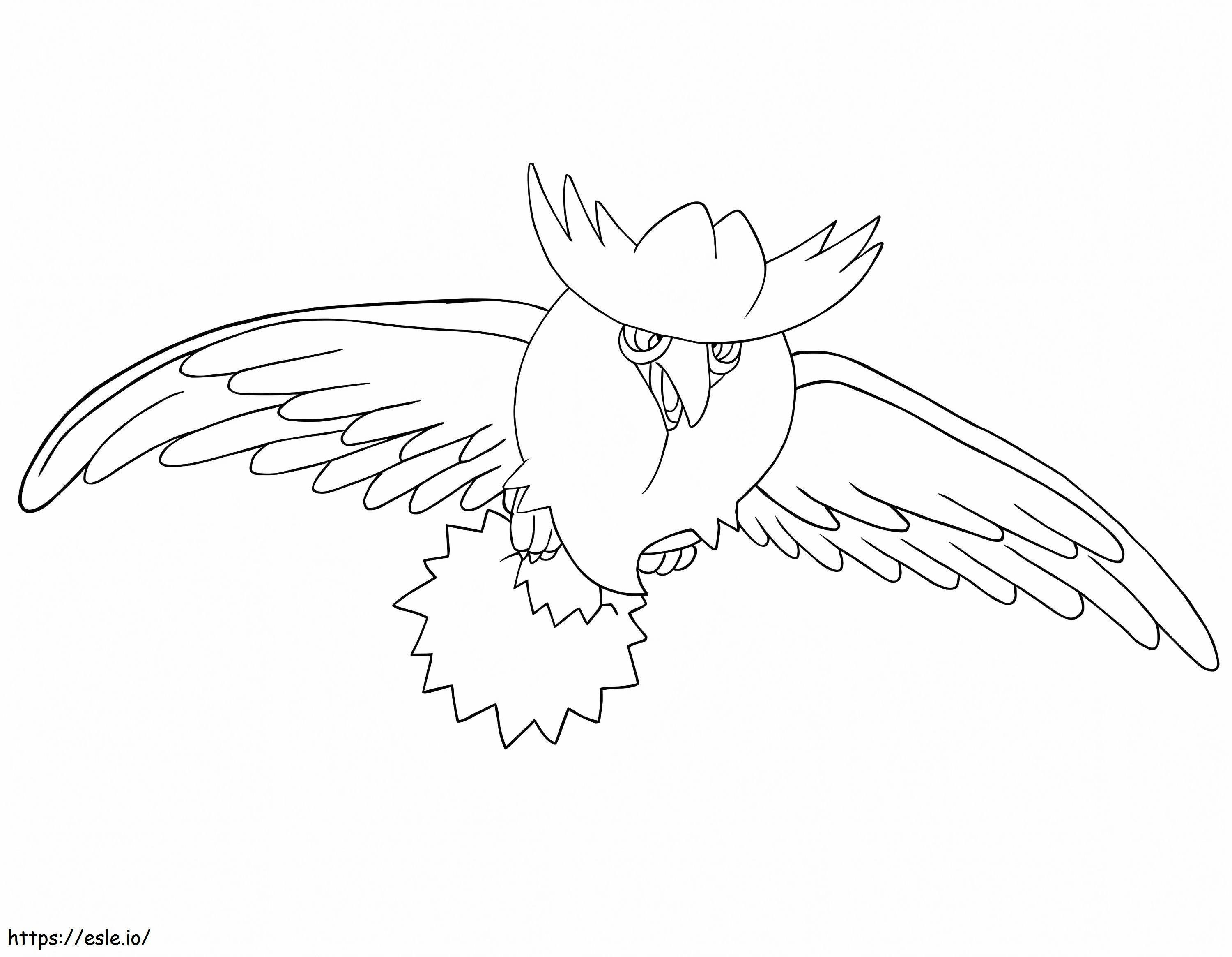 Honchkrow Flying coloring page