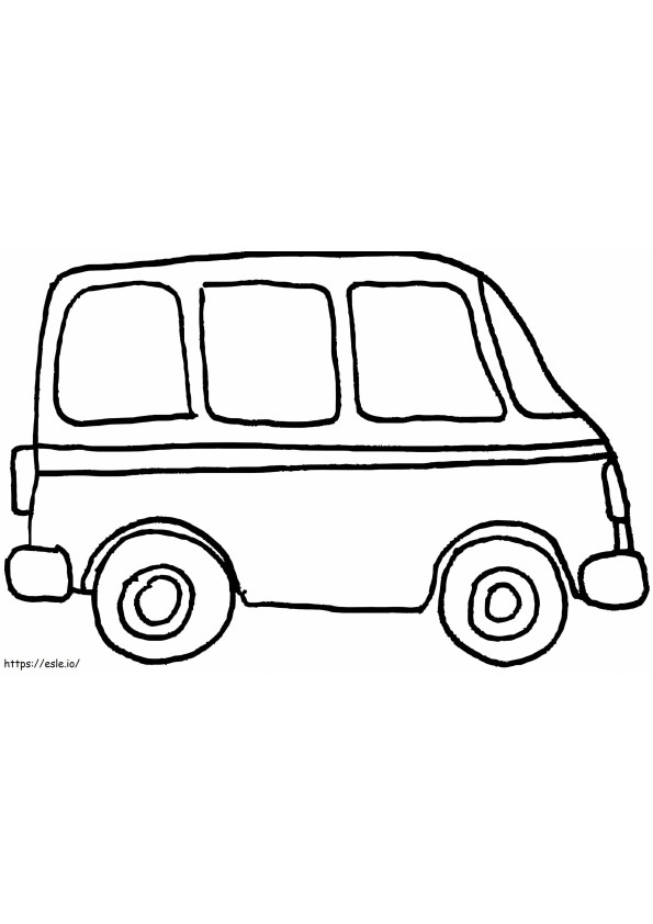 Easy Van coloring page