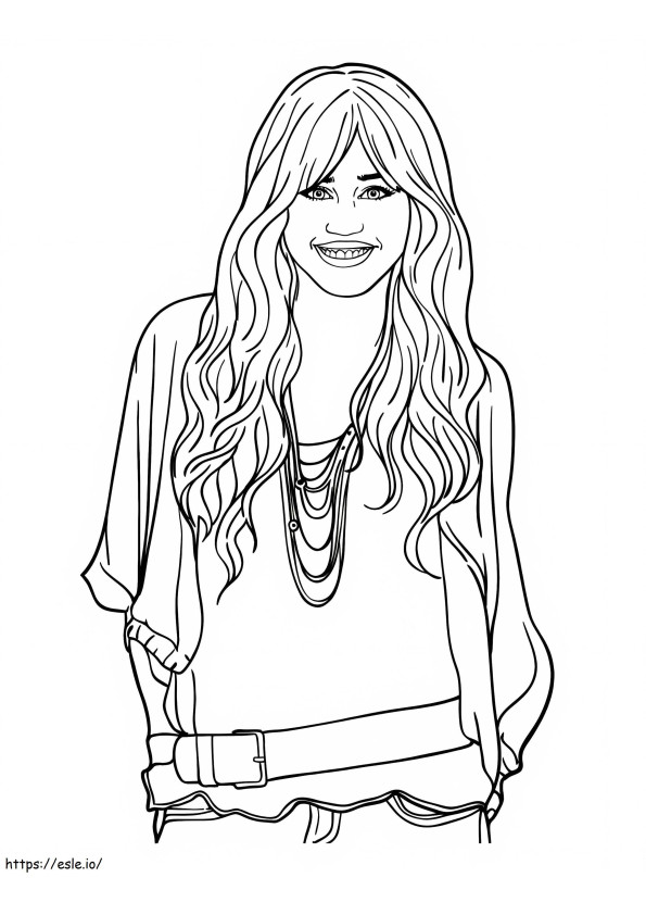 Happy Hannah Montana coloring page