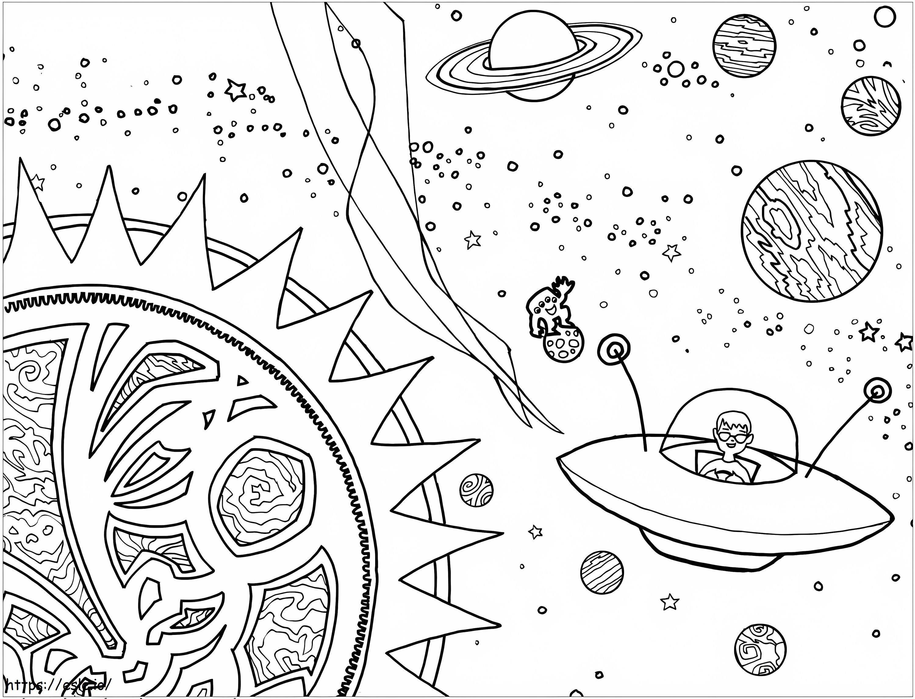Space To Print coloring page