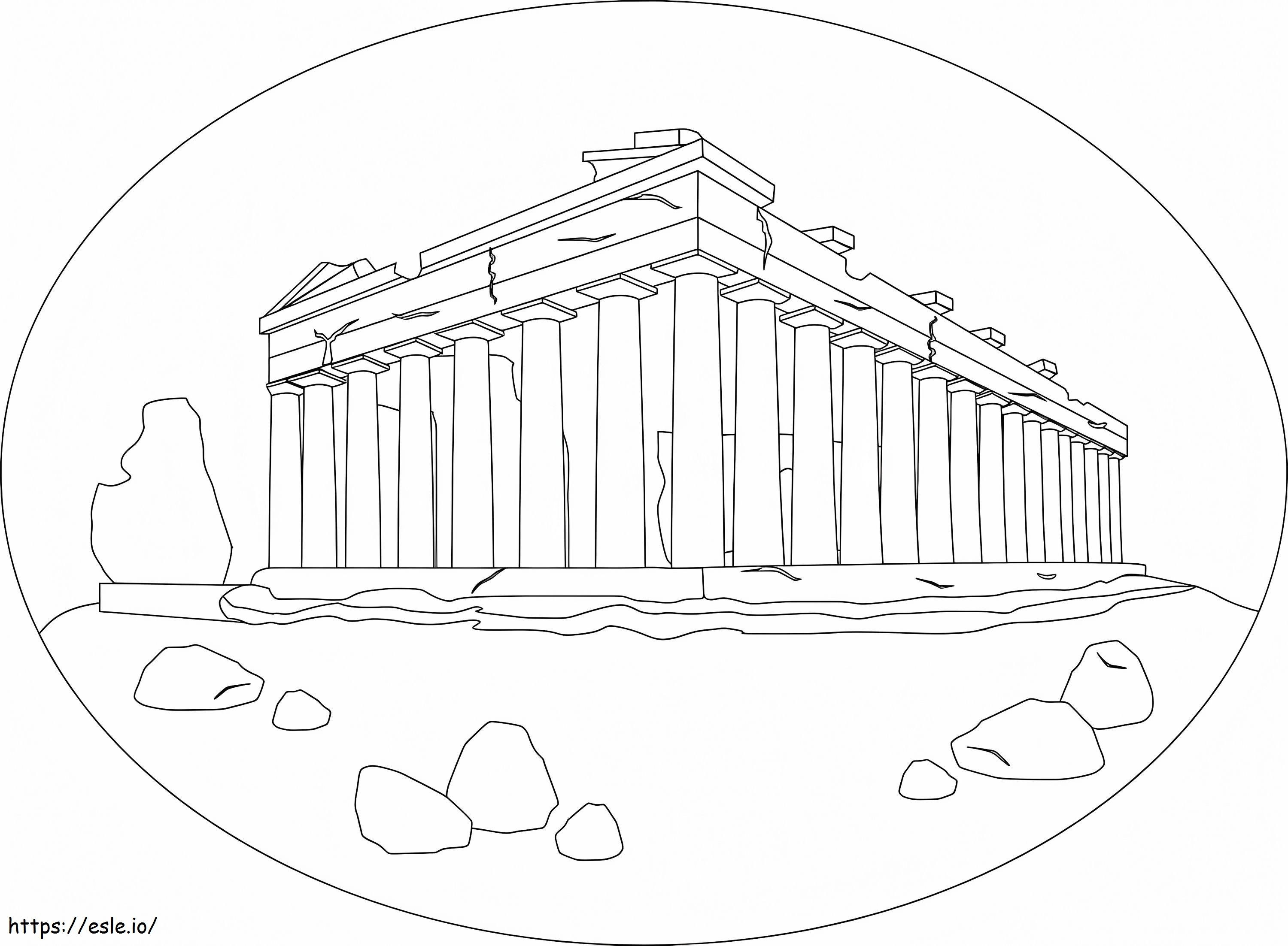 Acropola Atenei de colorat