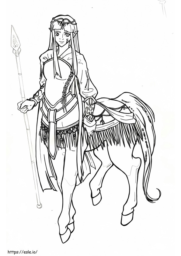 Anime Centaur coloring page