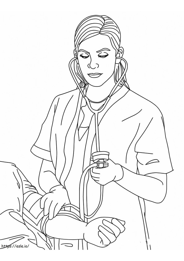 Nurse And Patient coloring page