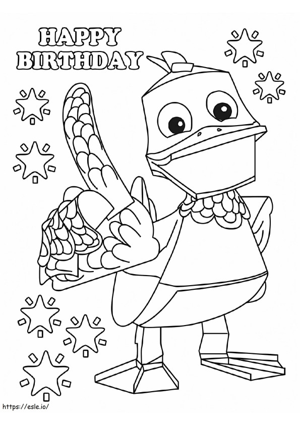Cute Quack From Zack And Quack coloring page