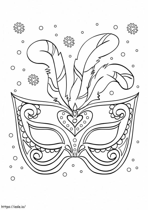Venice Mask For Carnival coloring page