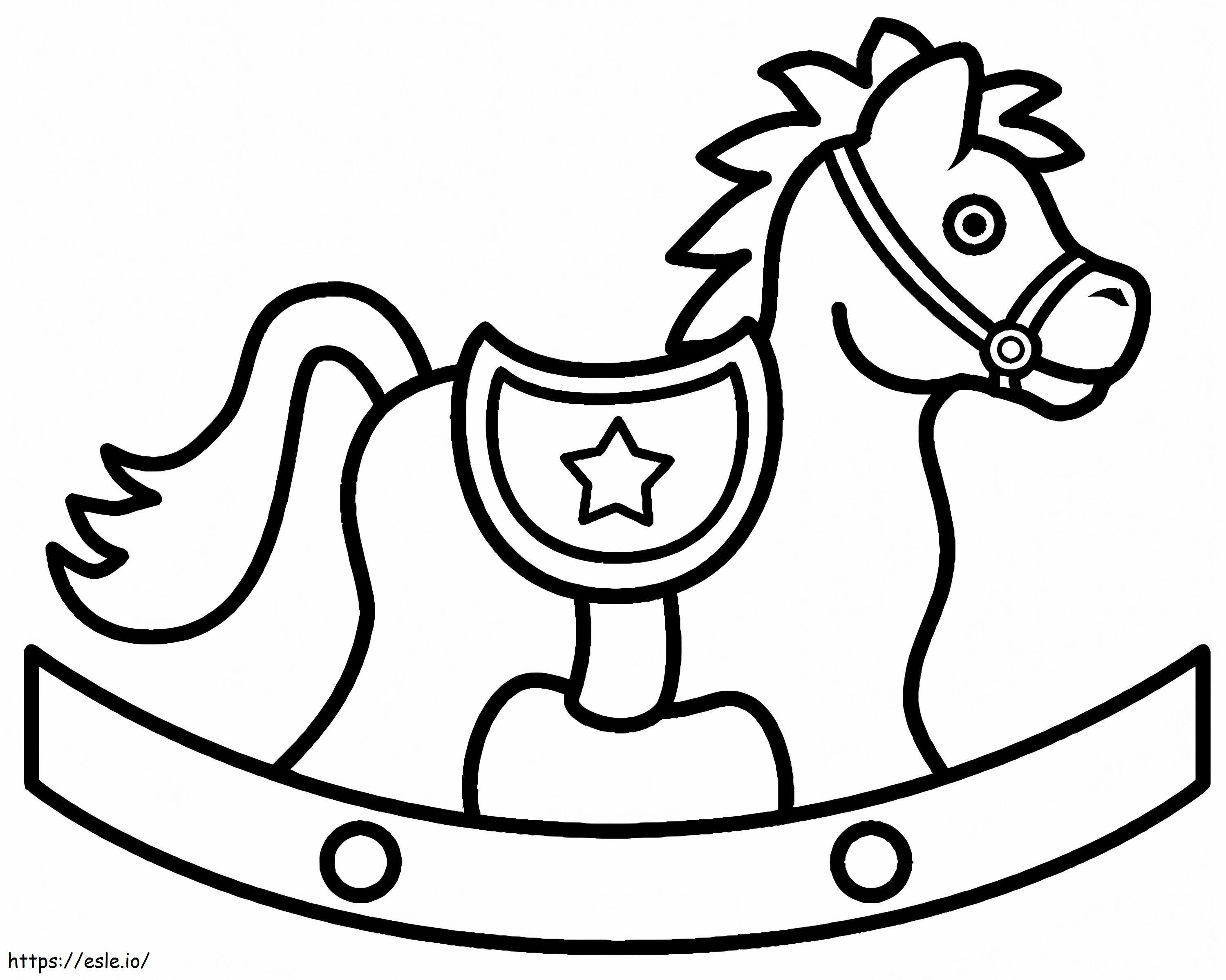 Coloriage Jouet cheval à bascule à imprimer dessin