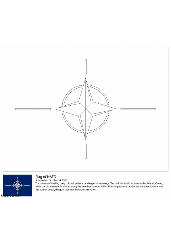 Coloriage 1598919423 Drapeau de l'OTAN à imprimer dessin