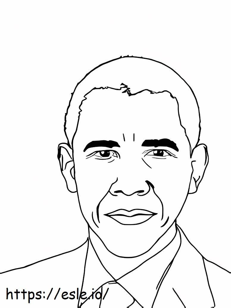 Obama impresionante para colorear