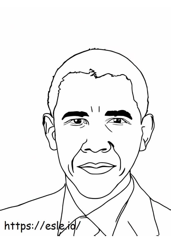 Coloriage Obama génial à imprimer dessin