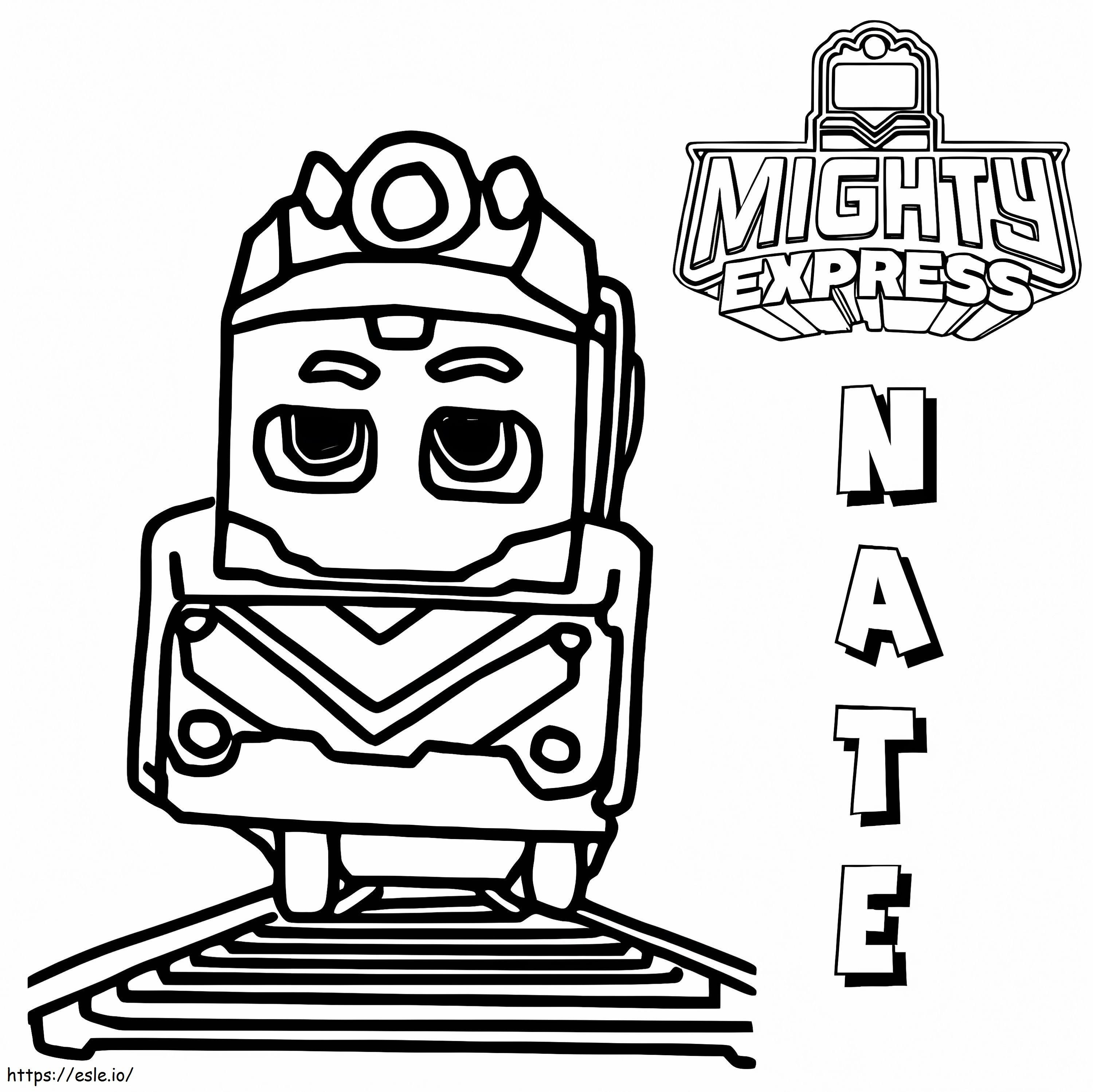 Freight Nate From Mighty Express coloring page