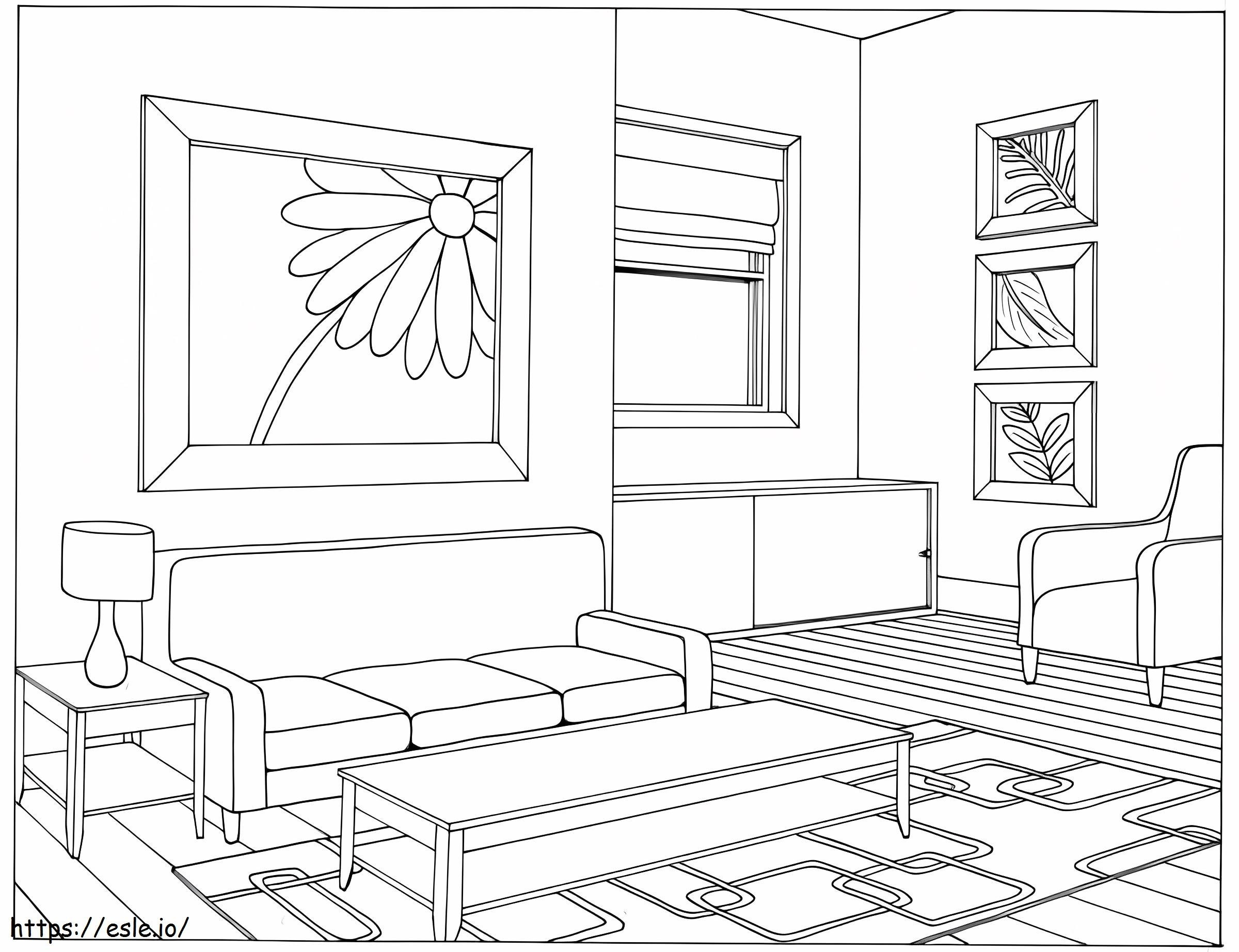 Nice Living Room coloring page