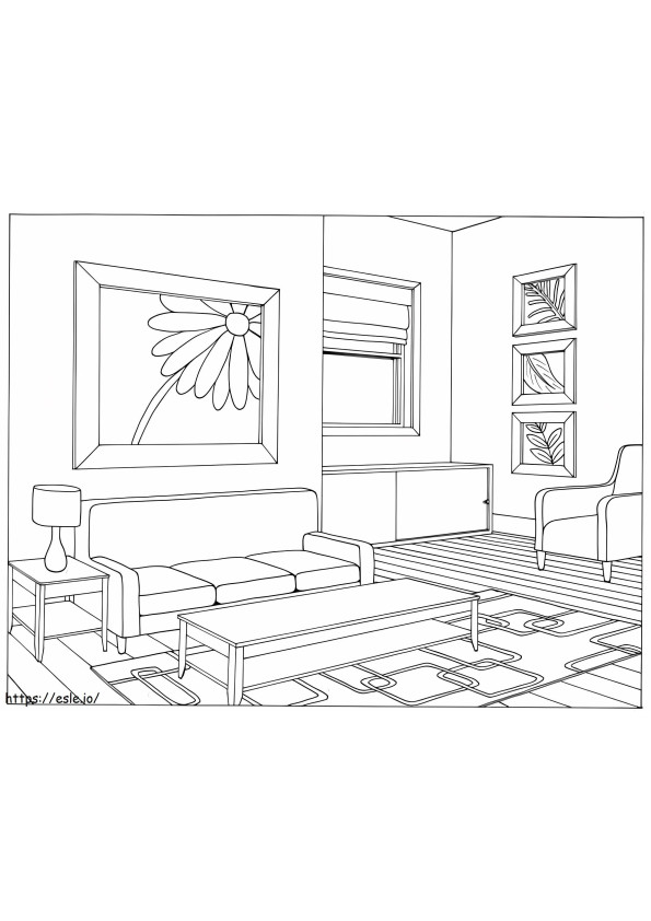 Nice Living Room coloring page