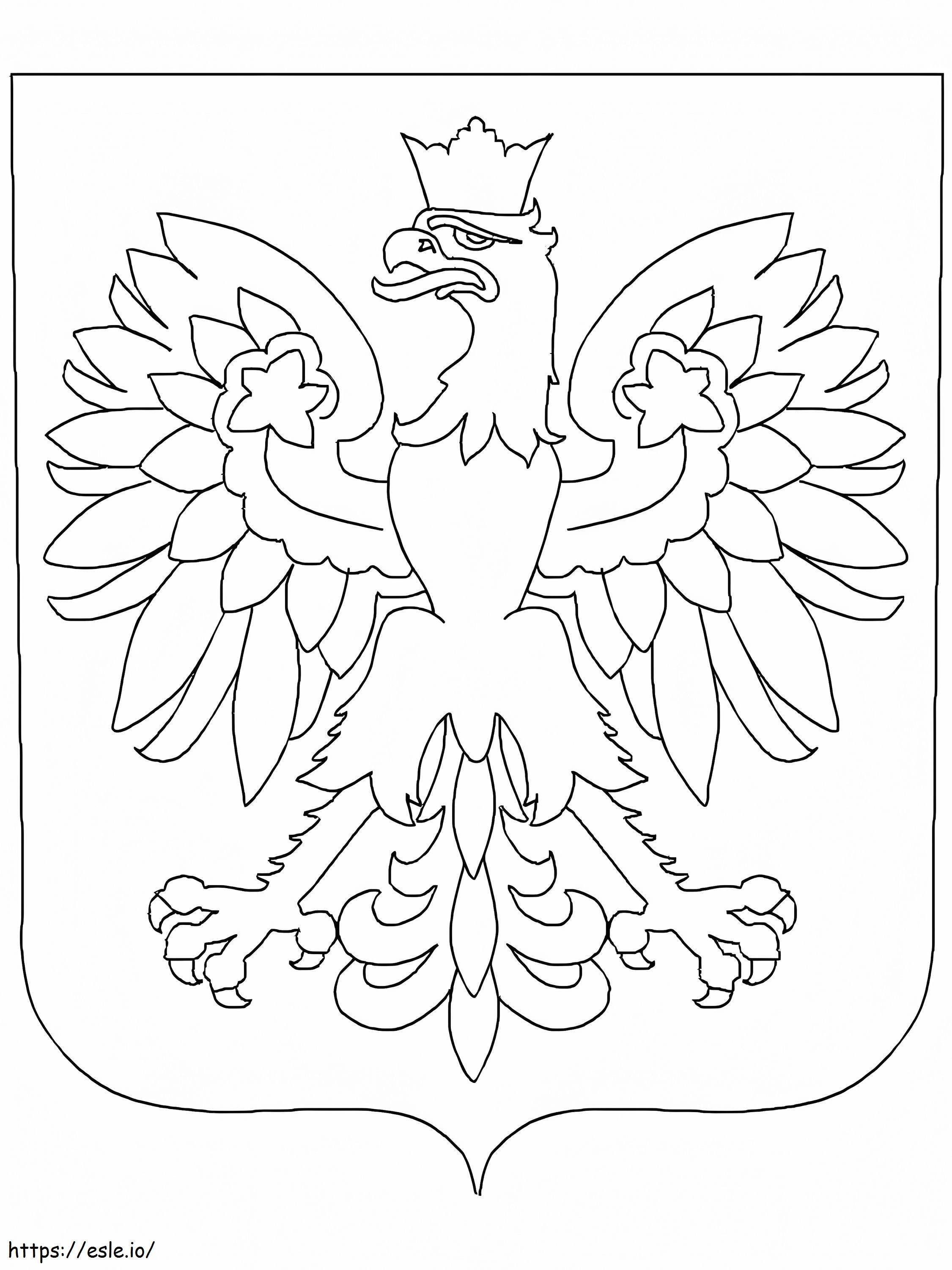 Coloriage Armoiries De Pologne 1 à imprimer dessin