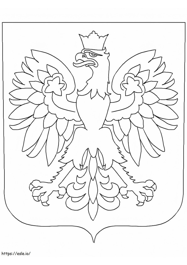 Escudo De Armas De Polonia 1 para colorear