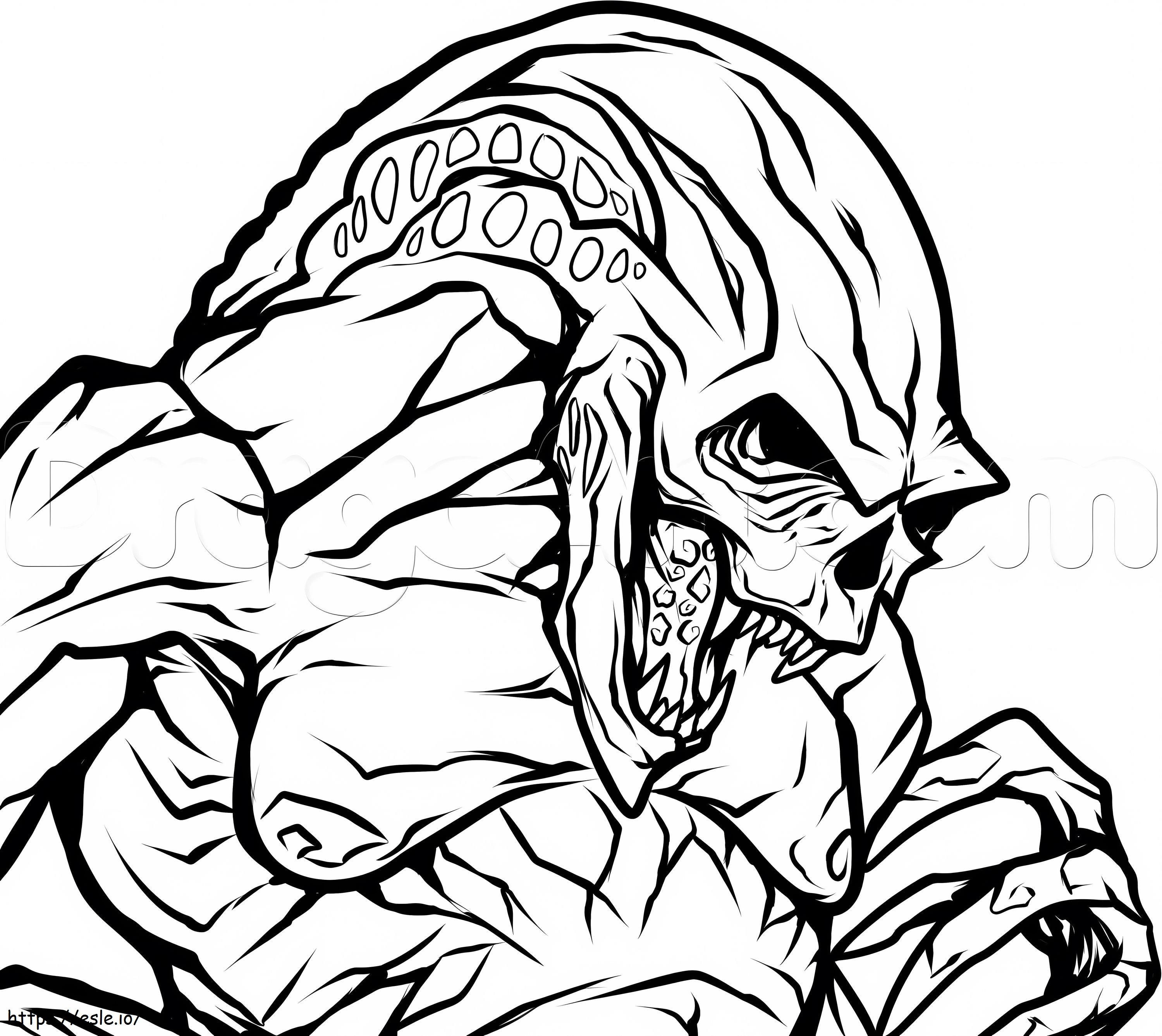 Creepy Alien coloring page