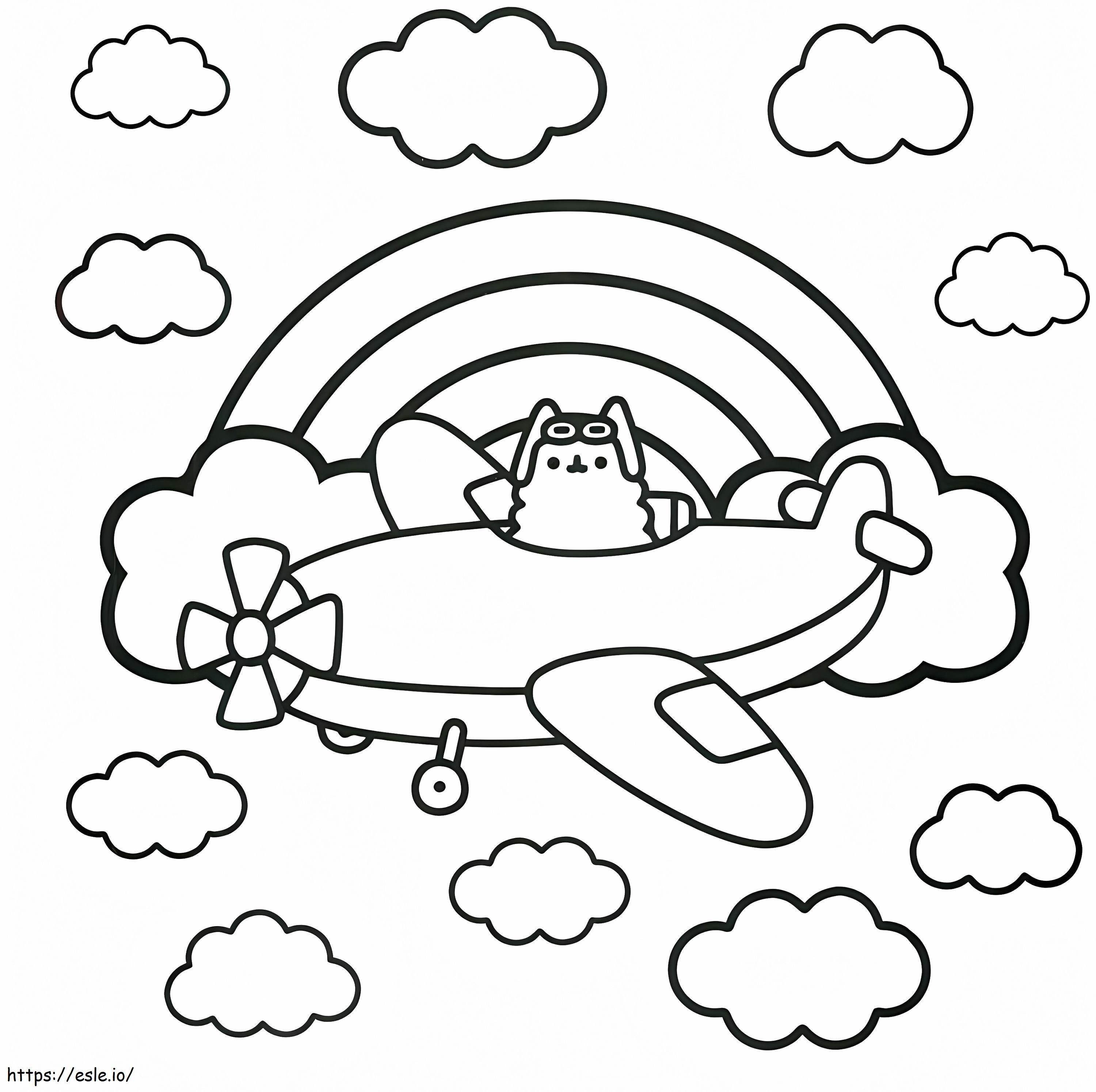 Adorable Pusheen 3 coloring page