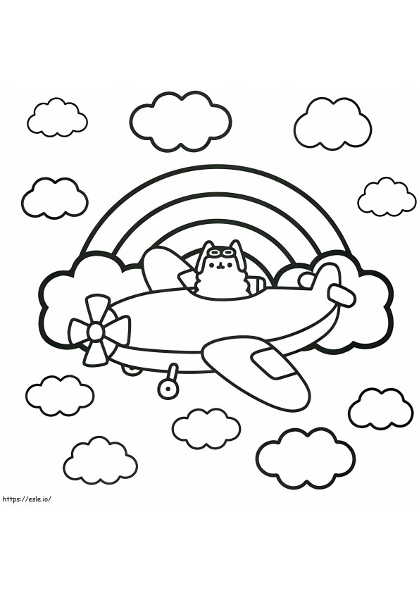 Adorable Pusheen 3 coloring page