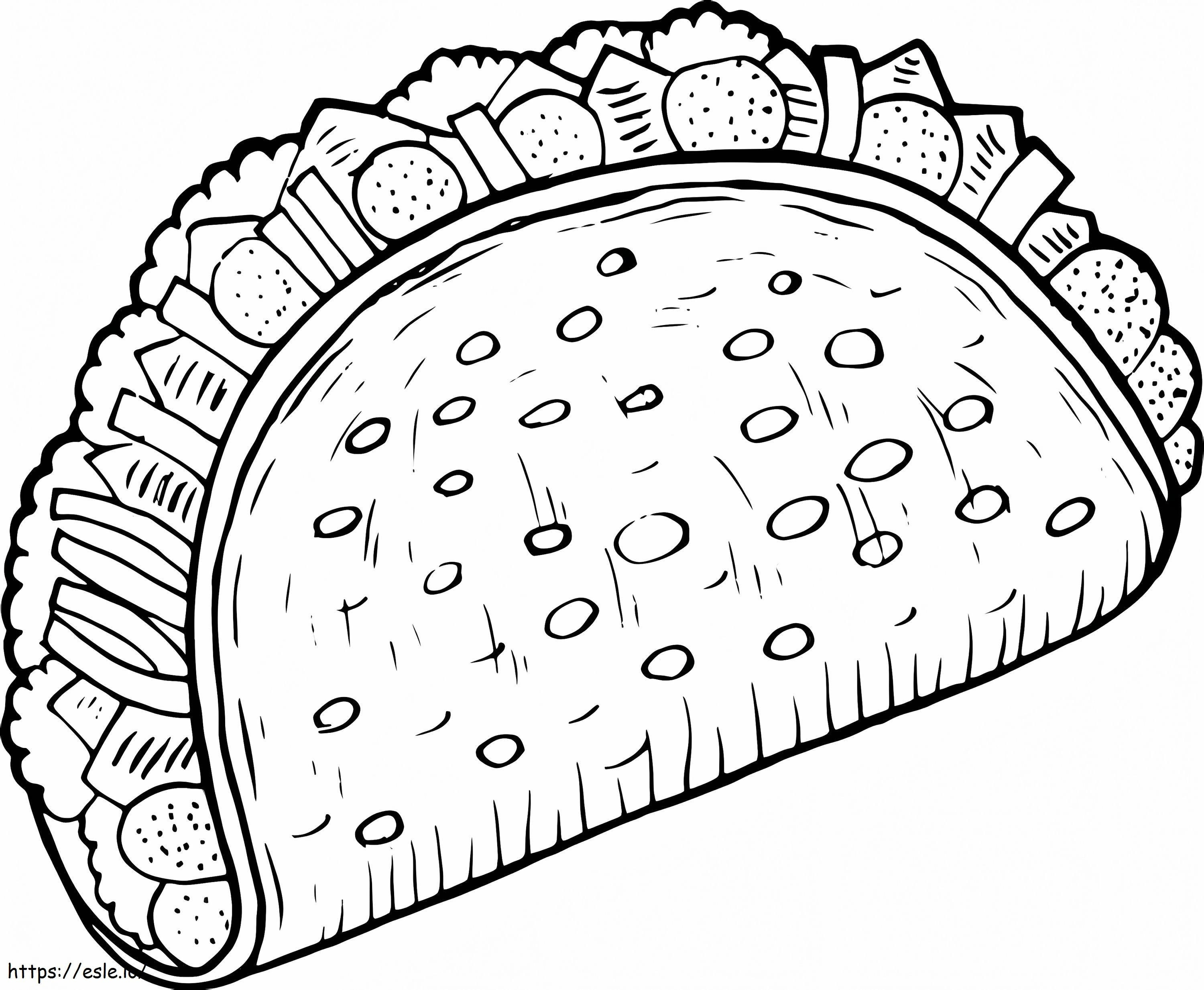 Gratis afdrukbare taco kleurplaat kleurplaat