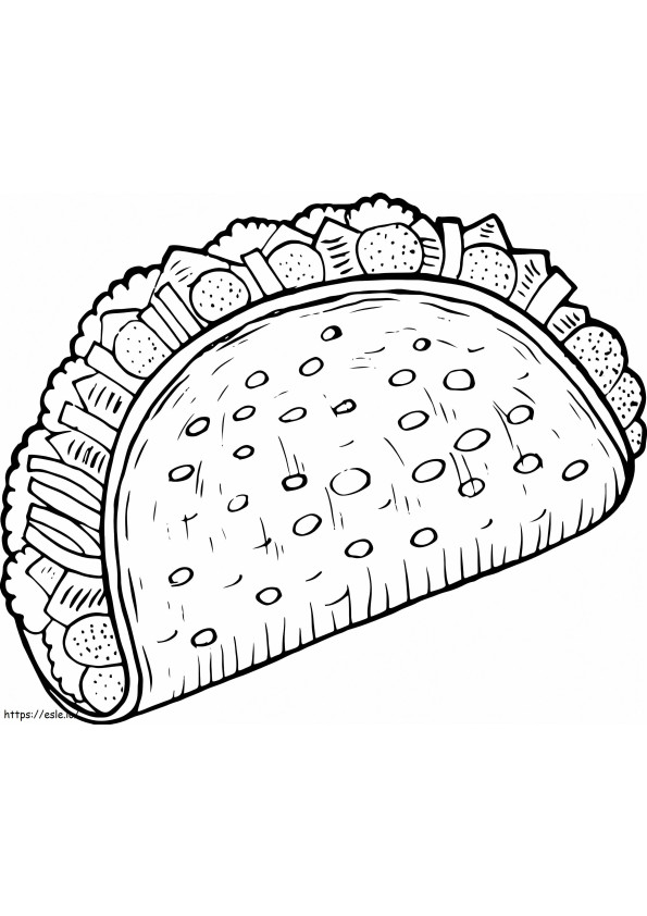 Free Printable Taco coloring page
