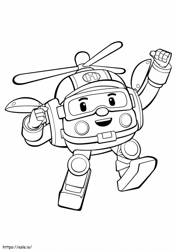 Helly Robocar Poli coloring page