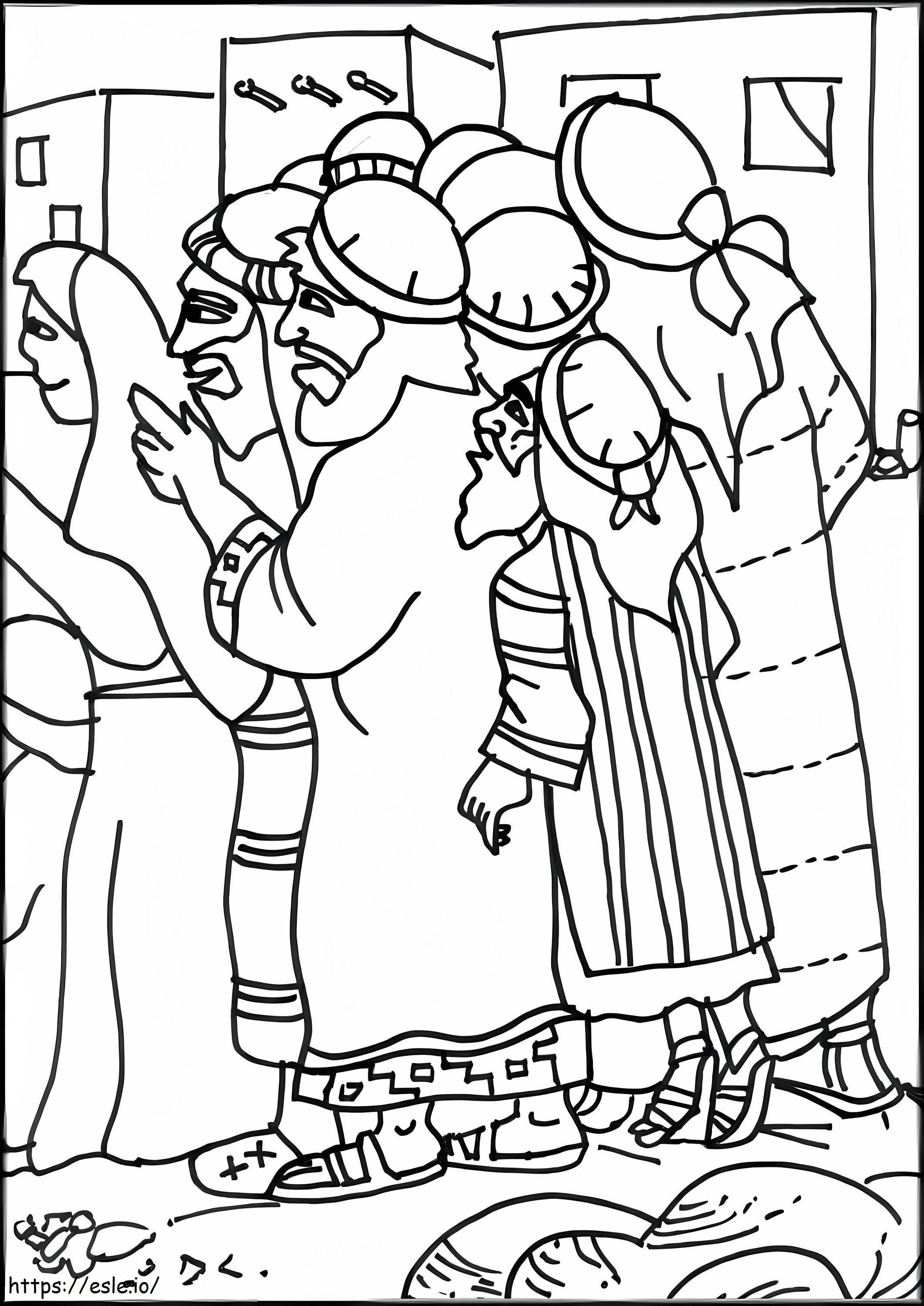 Zacchaeus And The People coloring page