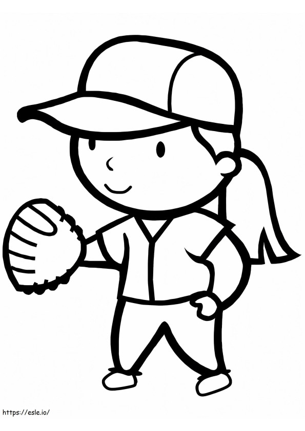 Giocatore di softball del fumetto