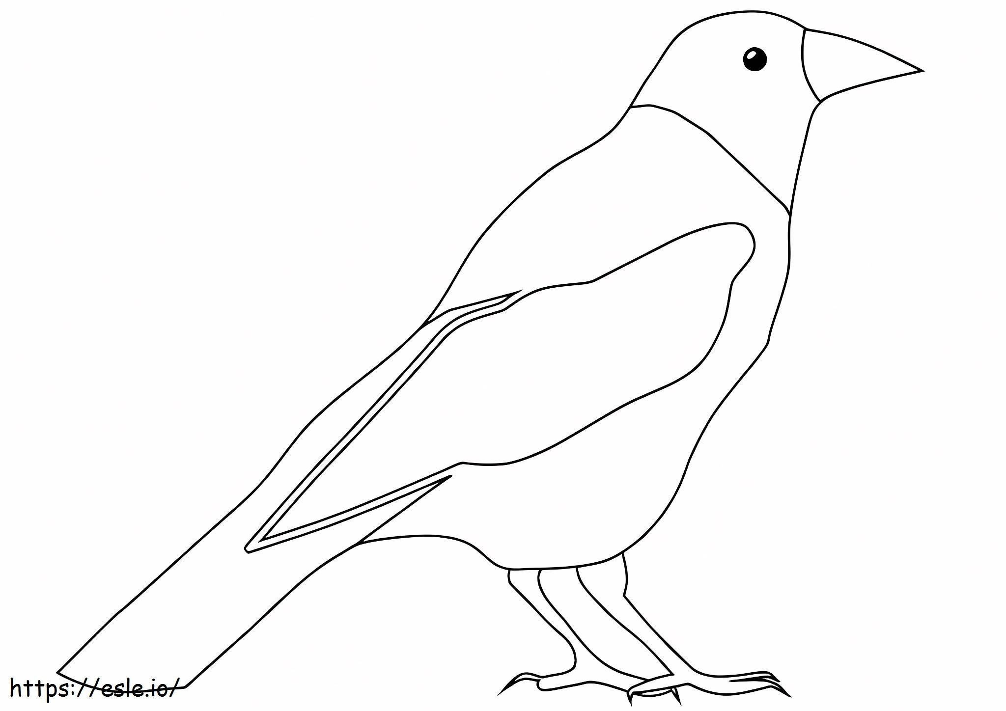 Simple Raven coloring page