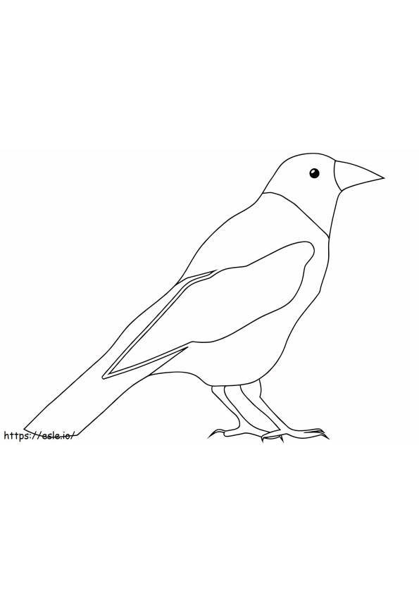 Coloriage Corbeau simple à imprimer dessin