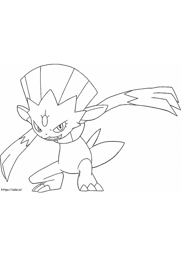 Weavile 8 coloring page
