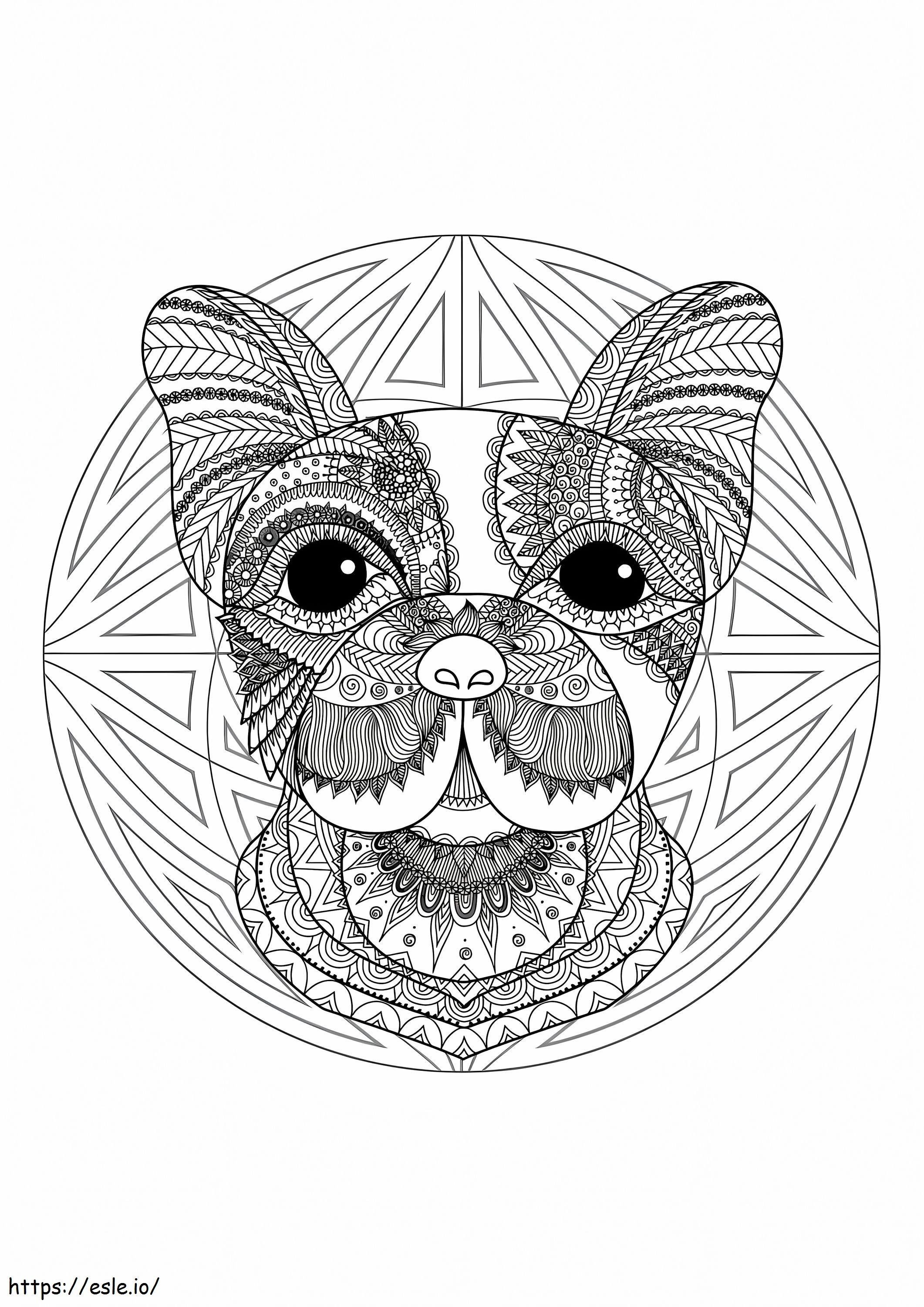 Coloriage Mandala Animal Bouledogue Français à imprimer dessin