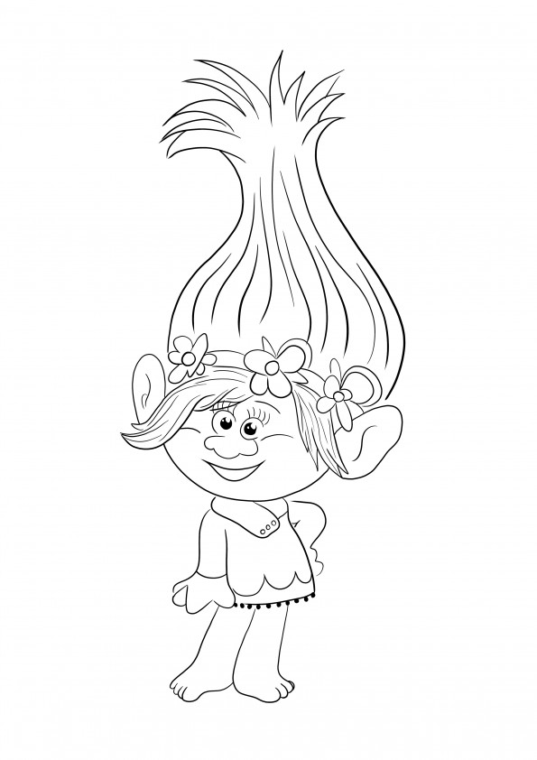 Poppy troll to print and color free