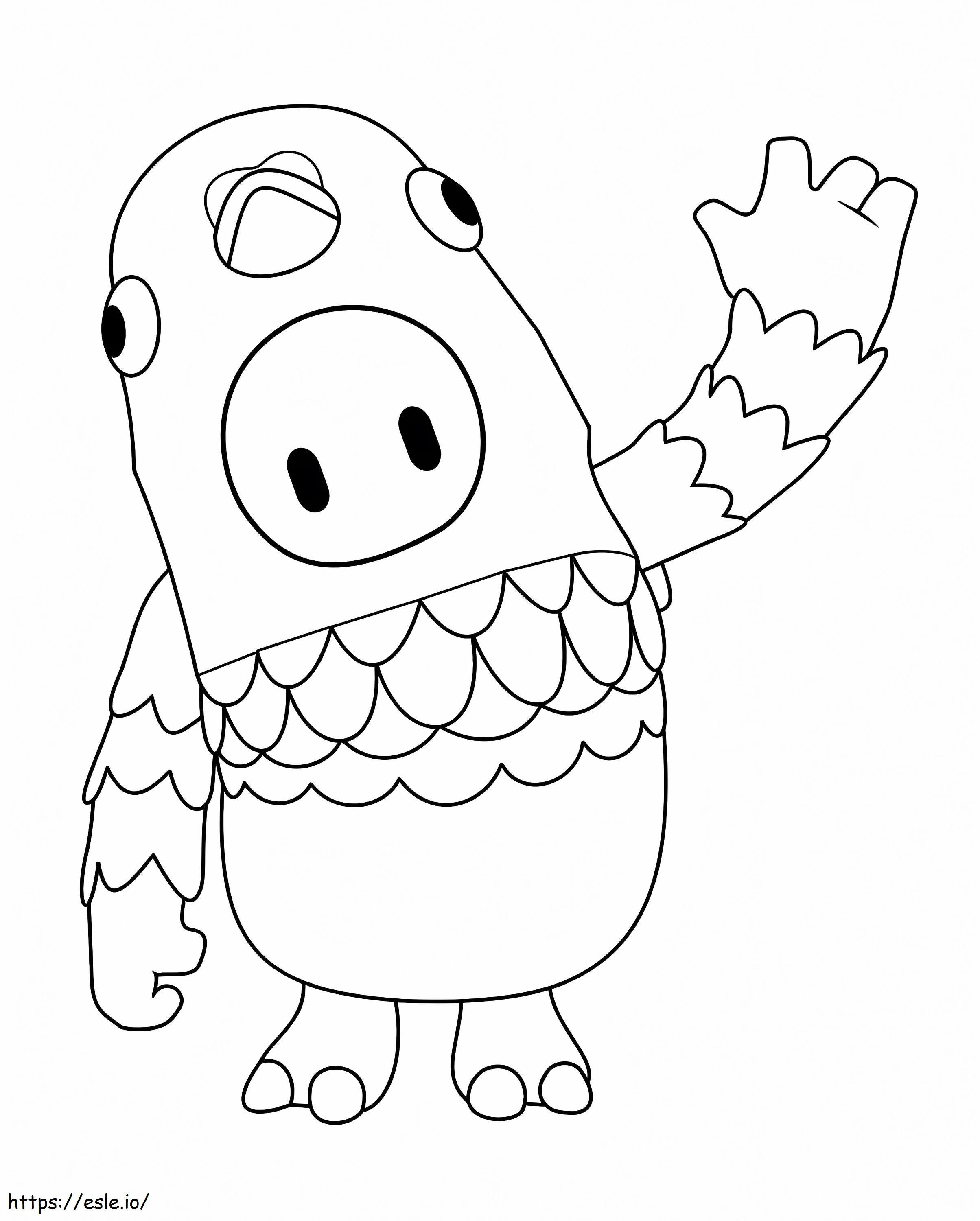 Dove Skin Fall Guys coloring page