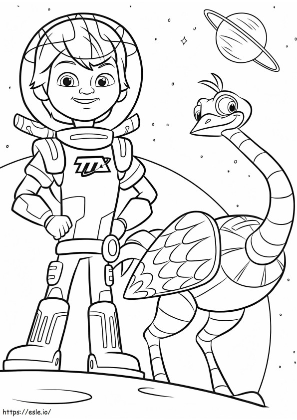 Miles And M.E.R.C. coloring page