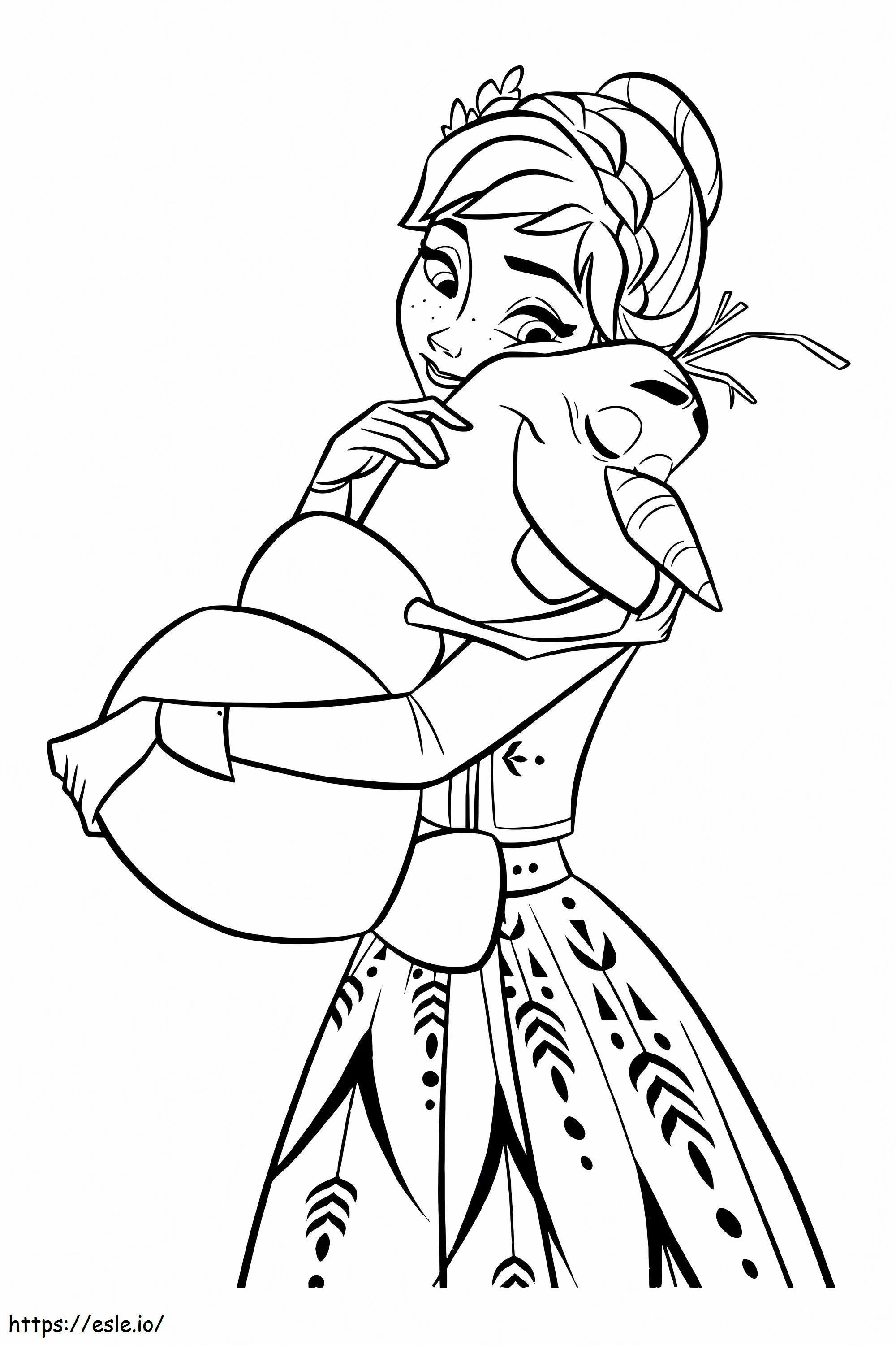 Frozen 2 Olaf And Anna coloring page