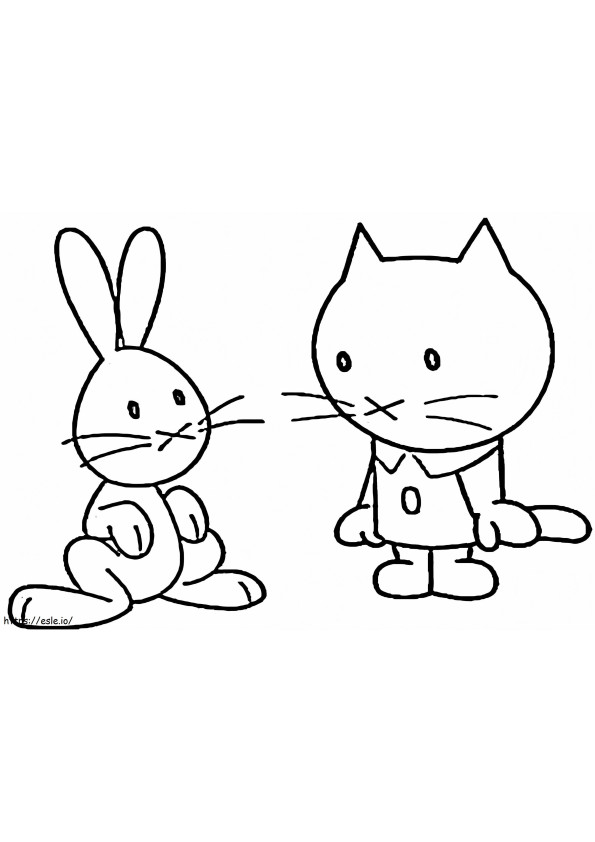 Musti And Rabbit coloring page