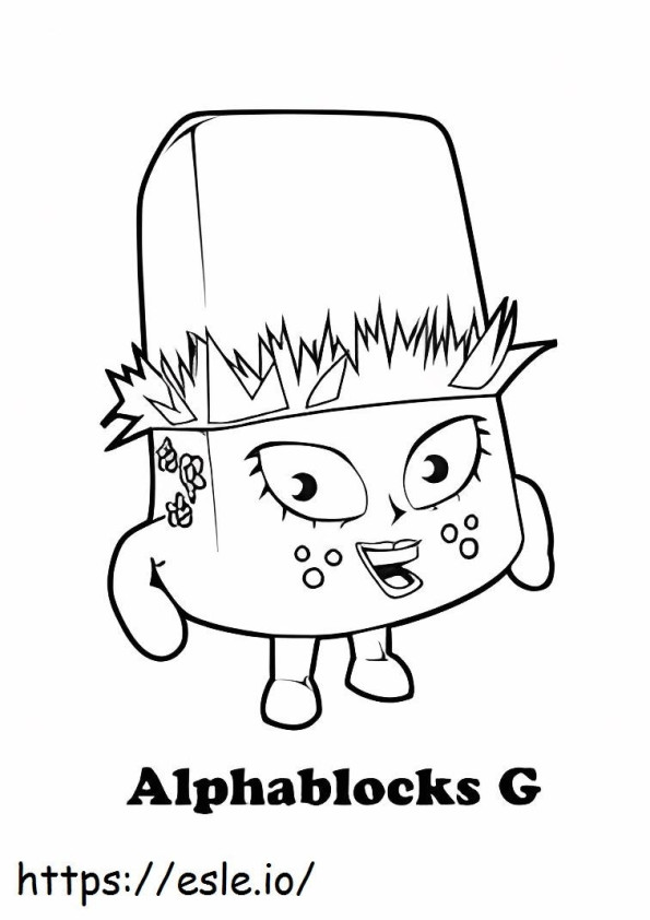 Alphablocks G Fun coloring page