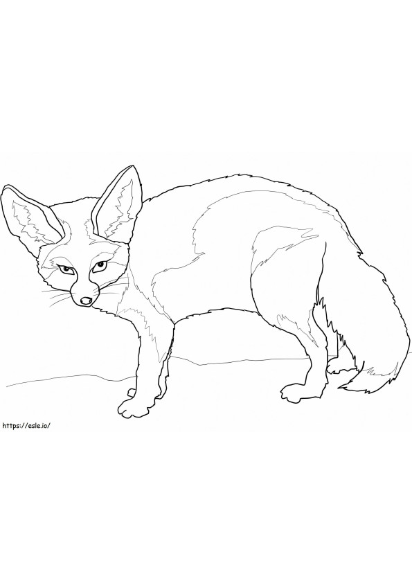 Normaali Fennec Fox värityskuva
