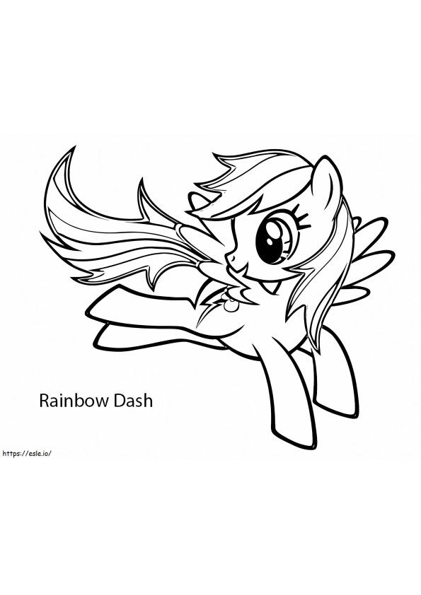 Lovely Rainbow Dash coloring page