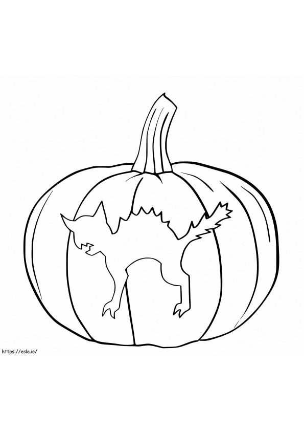 Halloween Cat Pattern coloring page