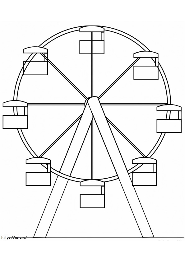 Ferris Wheel Printable de colorat