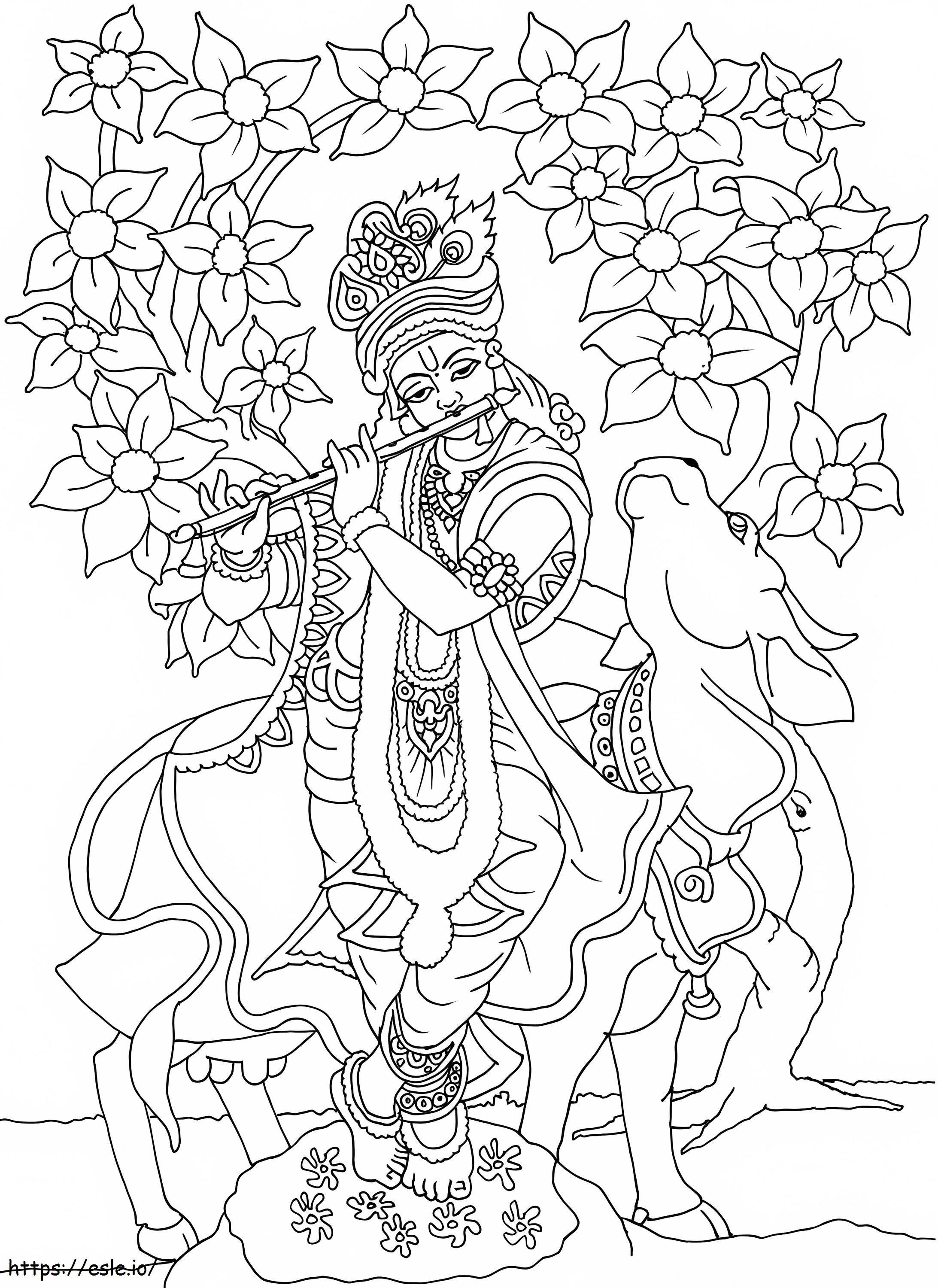 Krishna 1 coloring page