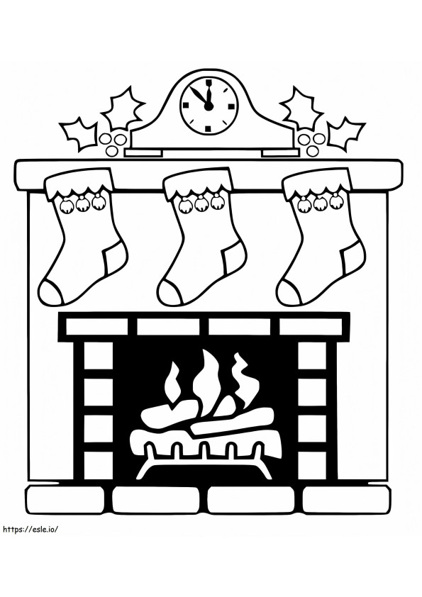 Fireplace 9 coloring page