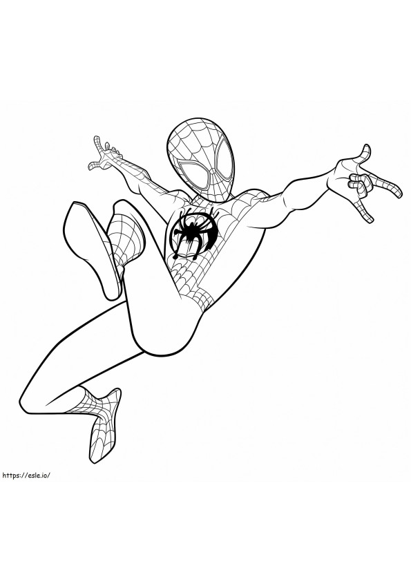 Coloriage Cool Spider-Man Miles Morales à imprimer dessin