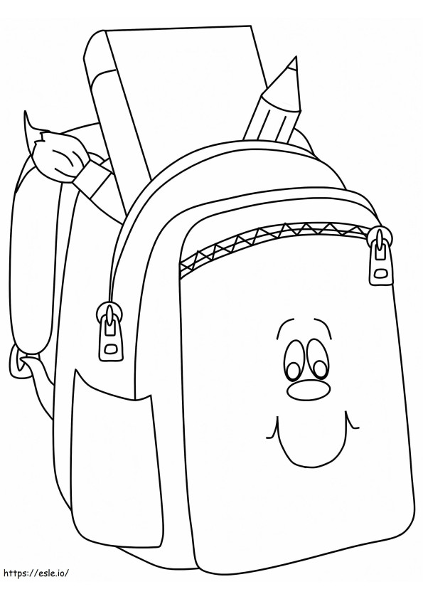 Cute Backpack coloring page