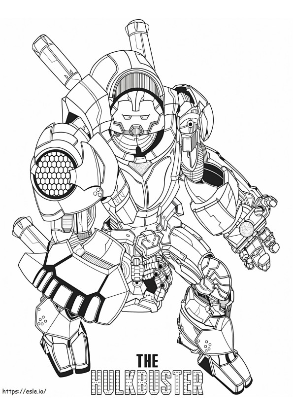 The Hulkbuster coloring page