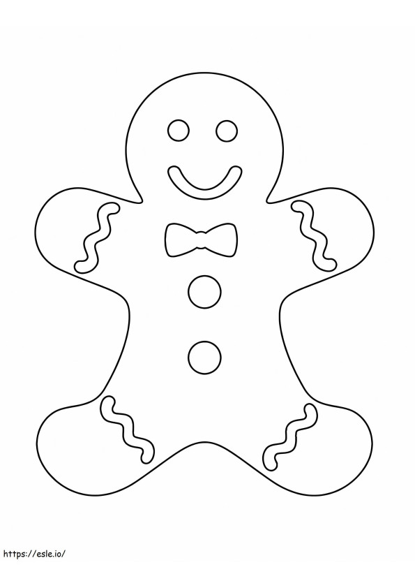 Awesome Gingerbread Man coloring page